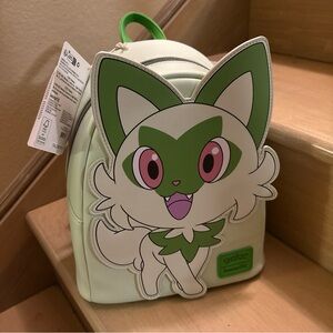 Pokemon loungefly Green and White Backpack
